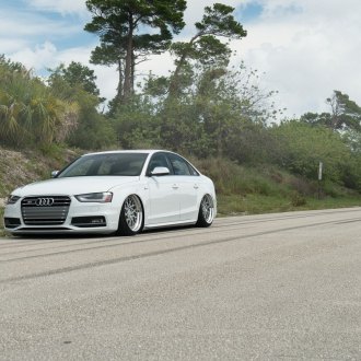 Royal White Audi S4 Sedan Gets Air Suspension and Rotiform Custom ...