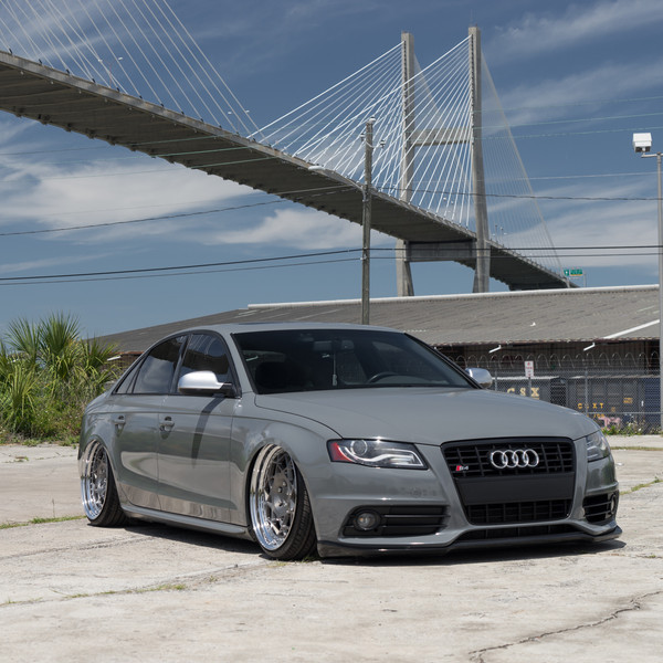 Asphalt Gray Audi S4 Custom Front Lip - Photo by Rotiform