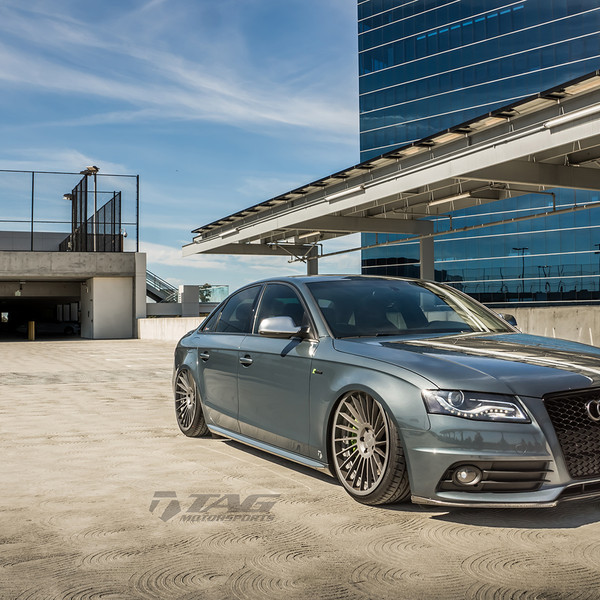 Metallic Audi S4 with Custom Mesh Grille - Photo by Rotiform