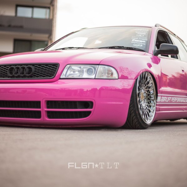 Custom Lowered Pink Audi S4 - Photo by Rotiform