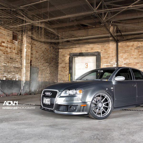 Silver Audi S4 with Aftermarket Front Bumper - Photo by ADV.1