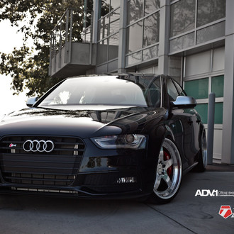 Black Audi S4 with Dark Smoke Headlights - Photo by ADV.1