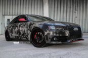 Distinctive Camo Painted Audi S4 Rocking Matte Black Strasse Rims