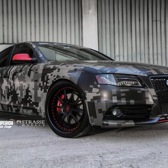 Custom Camo Painted Audi S4 - Photo by Strasse Forged