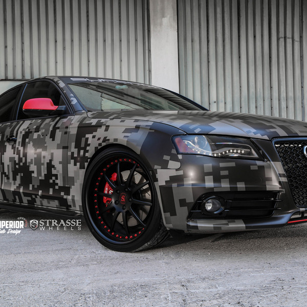 Custom Camo Painted Audi S4 - Photo by Strasse Forged