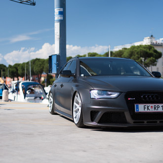 Dropped Matte Black Audi S4 with Some Custom Parts
