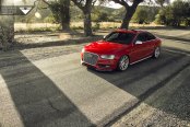 Candy Red Audi S4 Customized and Featuring Chrome Mesh Grille