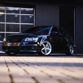 Black Audi S4 with Crystal Clear Headlights - Photo by JR Wheels