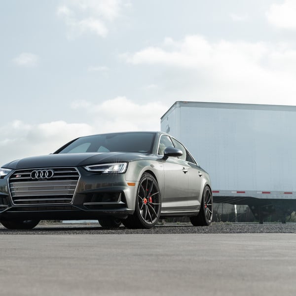 Gray Audi S4 with Aftermarket Headlights - Photo by Vorsteiner