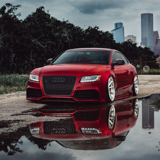 Custom Red Audi S5 on Vossen Rims - Photo by Vossen