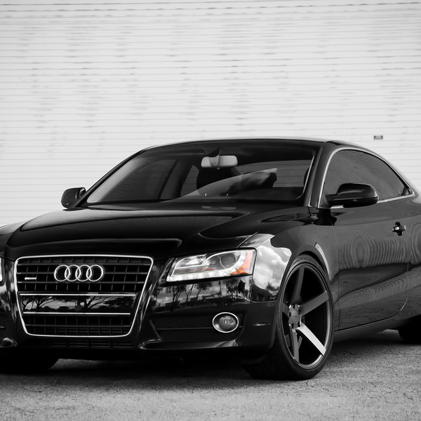Black Audi S5 with Chrome Grille - Photo by Vossen
