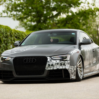 Debadged Audi S5 with Black LED-Bar Style Headlights - Photo by Vossen