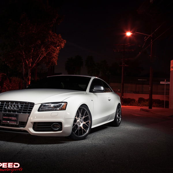Custom White Audi S5 with Chrome Grille - Photo by Vossen