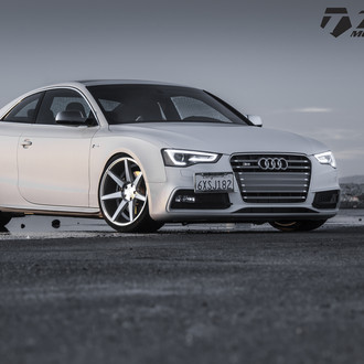 Dressed to Impress White Audi S5 on Custom Wheels