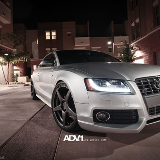 Silver Audi S5 Gets Contrasting Graphite Gray Rims By ADV1
