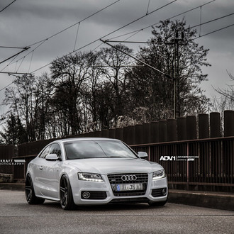 Silver Audi S5 with Crystal Clear LED Headlights - Photo by ADV.1