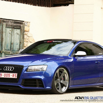 Blue Audi S5 with Aftermarket LED Headlights - Photo by ADV.1