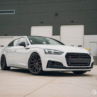 White Audi S5 with Blacked Out Grille - Photo by Vossen