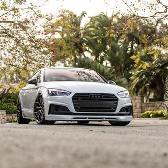 White Audi S5 with Custom Headlights - Photo by Vossen