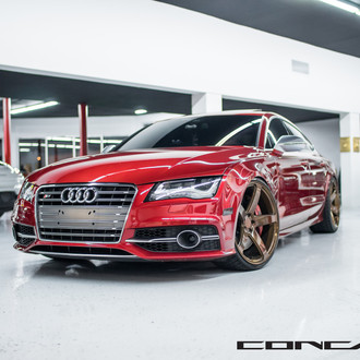 Premium Audi S7 on Gold Concavo Custom Rims - Photo by Concavo