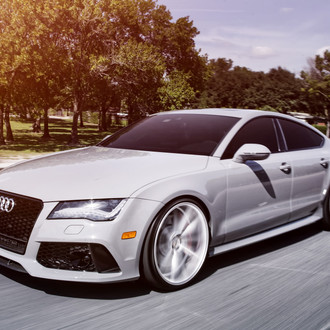 Custom LED-Bar Style Headlights on Audi S7 - Photo by Vossen