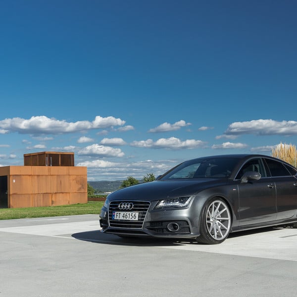 Gray Audi S7 with Custom LED Headlights - Photo by Vossen