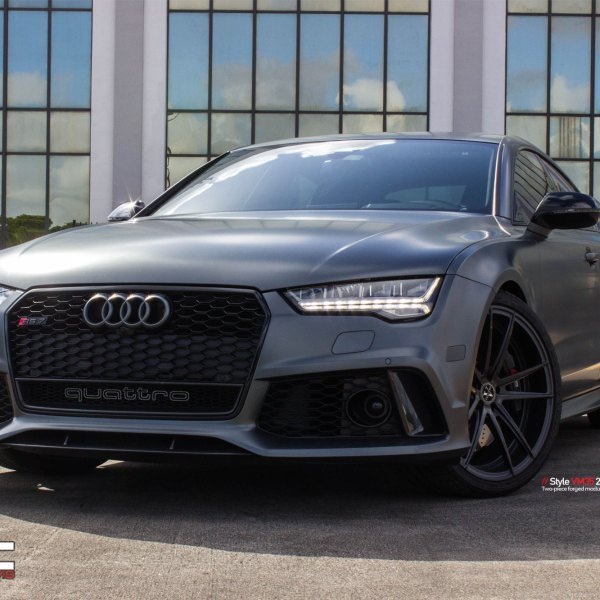 Aftermarket LED Headlights on Gray Audi S7 - Photo by Vellano