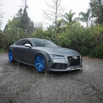 Gray Audi S7 with Aftermarket Front Bumper - Photo by Zito Wheels