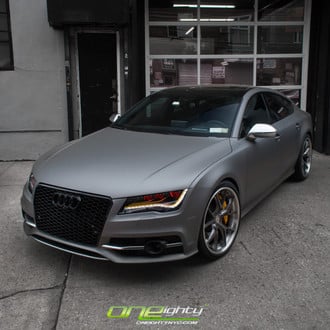 Custom ONEighty NYC Headlights on Gray Audi S7 - Photo by ONEighty NYC