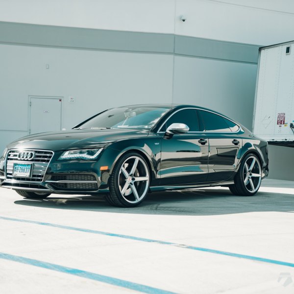 Custom Chrome Trim on Black Audi S7 - Photo by Vossen