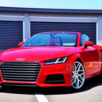 Angry Red Audi TT Roadster On VPS315T by Vossen - Photo by Vossen
