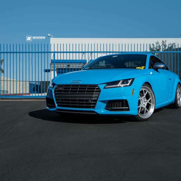 Blacked Out Billet Grille on Blue Audi TT - Photo by Boden Autohaus