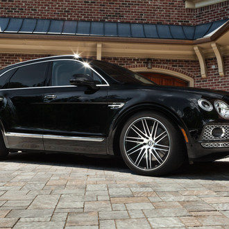 Black Bentley Bentayga with Custom Chrome Grille - Photo by Vossen
