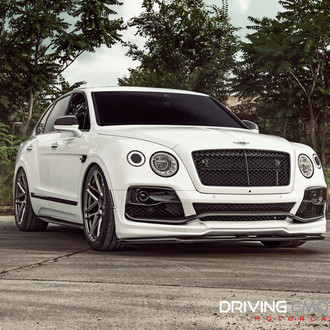 White Bentley Bentayga with Custom Halo Headlights - Photo by Vossen