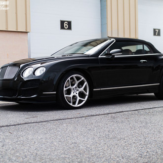 Black Bentley Continental with Aftermarket Front Bumper Cover - Photo by Vossen