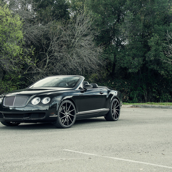 Bentley Continental Convertible with Aftermarket Halo Headlights - Photo by Vossen