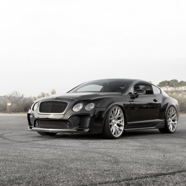 Custom Mesh Grille on Black Bentley Continental - Photo by Zito Wheels