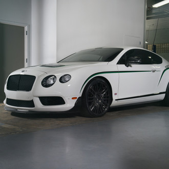 White Bentley Continental with Black Mesh Grille - Photo by Niche