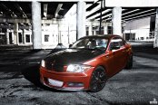 Carbon Fiber Mania: Red BMW 1-Series Gets a Custom Hood