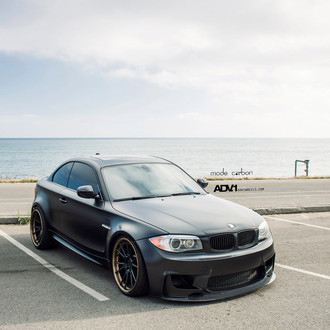 Black Matte BMW 1-Series Carbon Fiber Front Lip - Photo by ADV.1