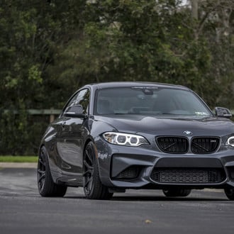 Gray BMW 2-Series with Halo Headlights - Photo by Vorstiner