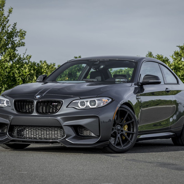 Custom Bumper Grille on Black BMW 2-Series - Photo by Vorstiner