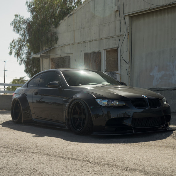 Black Stanced Widebody BMW 3-Series - Photo by Rotiform