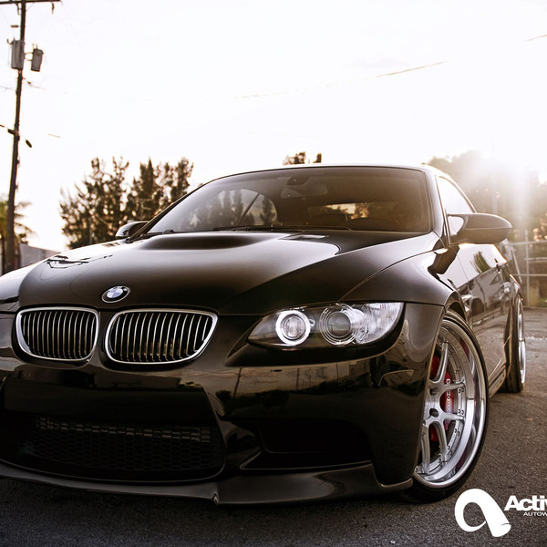 Black BMW 3-Series with Custom Front Lip - Photo by ADV.1