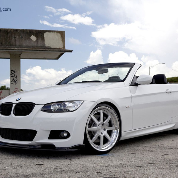 Custom White Convertible BMW 3-Series Front Lip - Photo by ADV.1