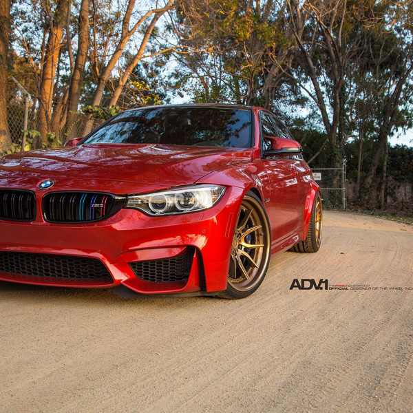 Custom Red BMW M3 Front Bumper - Photo by ADV.1