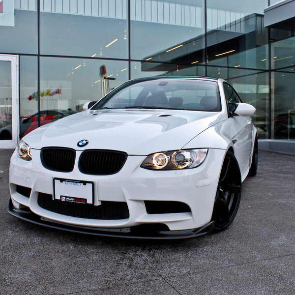 White BMW M3 Front Lip Spoiler - Photo by ADV.1