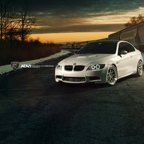 White BMW M3 with Halo Headlights - Photo by ADV.1