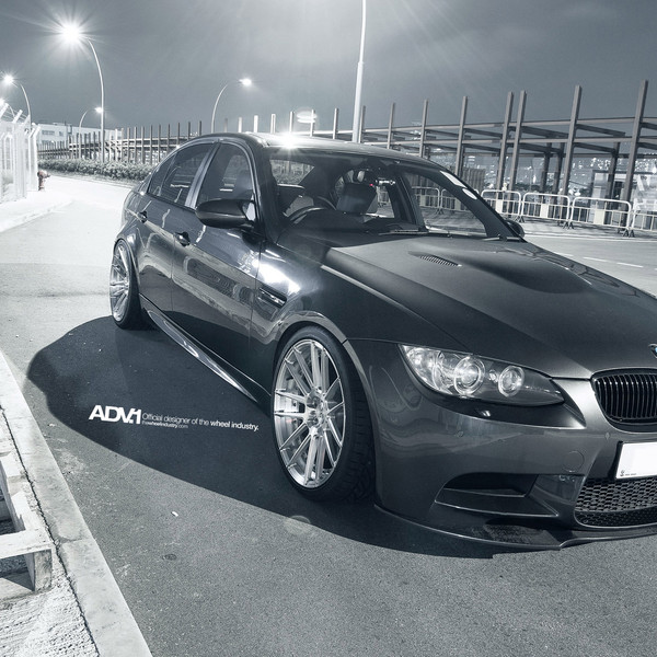 Asphalt Grey BMW M3 with Aftermarket Hood - Photo by ADV.1