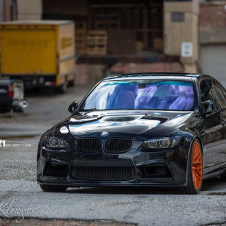 Black BMW M3 with Dark Smoke Halo Headlights - Photo by ADV.1
